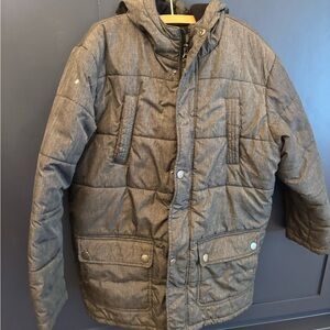 Boys Gray Quilted Jacket
